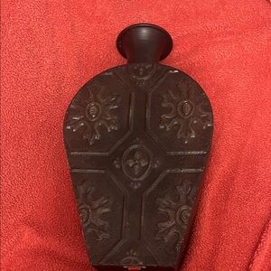 Kirklands Dark Brown Embossed Vase